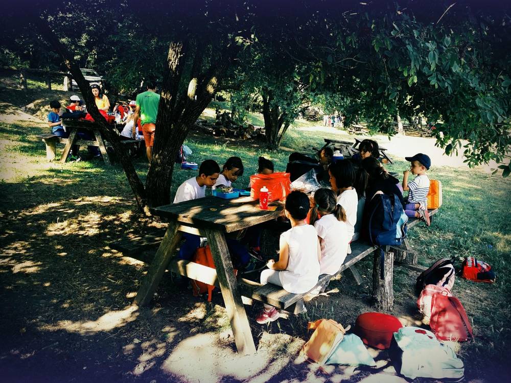 il pranzo dei bambini durante i campi solari a Pontedera organizzati da S.O.S Scuola